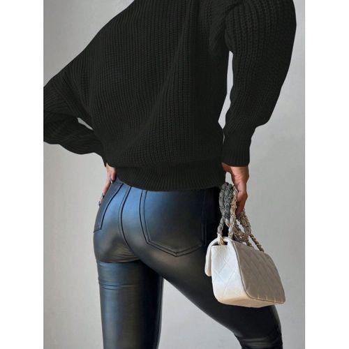 Düğme Detay Triko Bluz