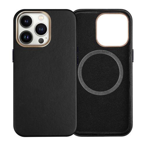 Apple iPhone 14 Pro Max Kılıf M-safe Şarj Özellikli PU Deri Zore Adora Kapak