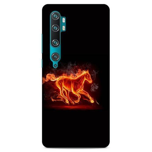 Lopard Xiaomi Mi Cc9 Pro Uyumlu Kılıf FireX (28) Arka Kapak Ateşli At