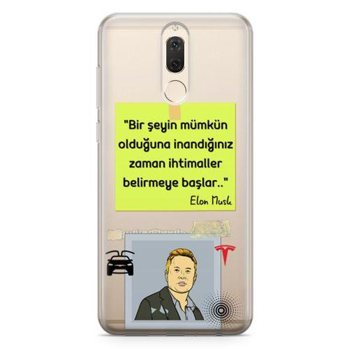Huawei Nova 2i Kılıf Caps-Elon Musk Arka Kapak Koruma Desenli Full Koruyucu