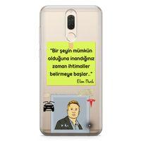 Huawei Nova 2i Kılıf Caps-Elon Musk Arka Kapak Koruma Desenli Full Koruyucu