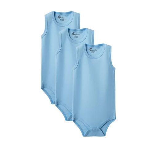 Mavi Askılı Body Zıbın 2-7 YAŞ Çocuklar İçin (3 ADET) Alttan Çıtçıtlı Özel Gereksinimli