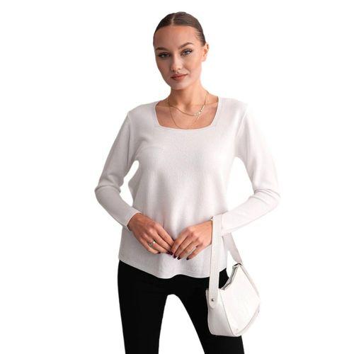 Kadın U Yaka Simli Kazak 12805 BGL-ST04109