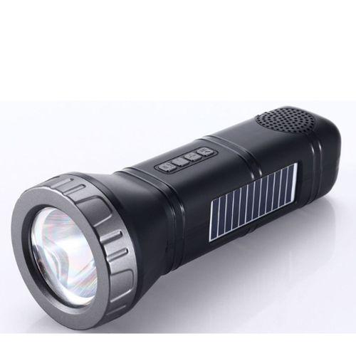 Güneş Enerjili Bluetooth Radyo Özellikli Kamp El Feneri