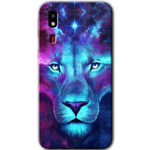 Potkal Hediye Fabrikası Samsung Galaxy A2 Core Kılıf HD Desen Baskılı Arka Kapak - Neon Lion