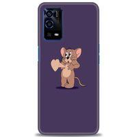 Oppo A55 Kılıf HD Baskılı Kılıf - Aşık Jerry + Tam Ekran Koruyucu