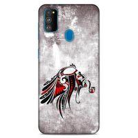 Lopard Samsung Galaxy M30s Uyumlu Kılıf Tattoo's (43) Thin Fit Kılıf Pipolu Kızılderili