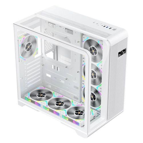 1ST PLAYER RT7 BEYAZ DIGITAL 850W 80+ GOLD FULL MODÜLER 4X12CM ARGB 3 TARAFLI TEMPERLİ CAM USB 3.0 - TYPE C ATX KASA