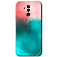MRCİLETİSİM Huawei Mate 20 Lite Kılıf HD Desen Baskılı Arka Kapak + Temperli Cam - Flu Işık