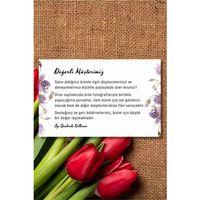 Müşteri Deneyimi ve Yorum Artırıcı Teşekkür Kartı 500 adet 8 cmx5 cm Yüksek Kaliteli 300 gr Kuşe