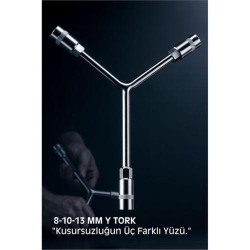 Y-Tipi 3'lü Lokma Anahtar - Yüksek Mukavemetli Krom Vanadyum Çelik - Bisiklet ve Motor Bakım Kiti