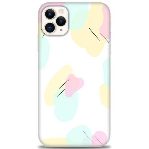 iPhone 11 Pro Max Kılıf HD Baskılı Kılıf - Renkler Çubuklar + Tam Ekran Koruyucu