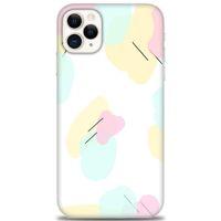 iPhone 11 Pro Max Kılıf HD Baskılı Kılıf - Renkler Çubuklar + Tam Ekran Koruyucu