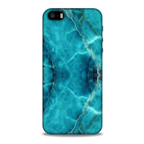 Mermer Desenli (13) Tema Silikon Kap Turkuaz Apple Iphone 5 Kılıf