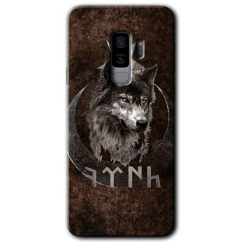 MRCİLETİSİM MRCİLETİSİM Samsung Galaxy S9 Plus Kılıf HD Desen Baskılı Arka Kapak + Temperli Cam - Bozkurt Göktürk