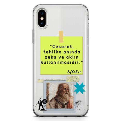 Apple iPhone XS Kılıf Caps Eflatun Arka Kapak Koruma Desenli Full Koruyucu