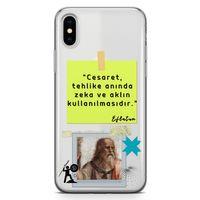 Apple iPhone XS Kılıf Caps Eflatun Arka Kapak Koruma Desenli Full Koruyucu