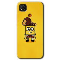 Redmi 9c Kılıf HD Desen Baskılı Arka Kapak - Sünger Bob + Kırılmaz Cam