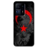 Mi Mix 4 Kılıf HD Desen Baskılı Arka Kapak - Black Ayyıldız