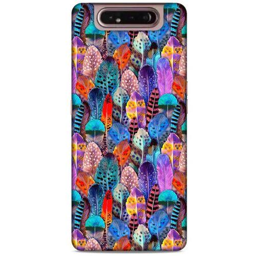 Samsung Galaxy A80 Kılıf Desenli Özel Seri Tüyler (39) Liquid Crystal Kılıf
