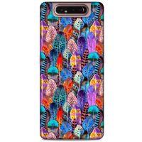 Samsung Galaxy A80 Kılıf Desenli Özel Seri Tüyler (39) Liquid Crystal Kılıf