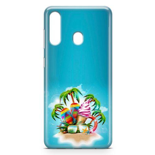 Samsung Galaxy A60 Kılıf Terlik Gözlük Dondurma Arka Kapak Koruma Desenli Full Koruyucu