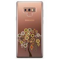 Samsung Galaxy Note 9 Kılıf Kahverengi Motifler Arka Kapak Koruma Desenli Full Koruyucu
