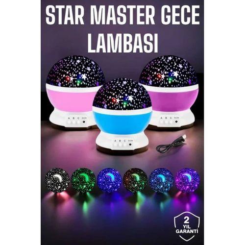 Mavi Ve Mor Işıklı Projeksiyon Lambası