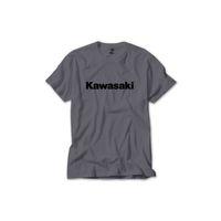 Kawasaki Logo Type Renkli Tişört Gri Renkli