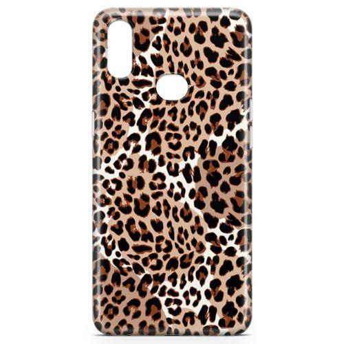 Samsung Galaxy A10s Kılıf Beyazlı Leopar Arka Kapak Koruma Desenli Full Koruyucu