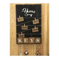Dekoratif Home Keys Ahşap Resimlik Ve Notluk  kahverengi