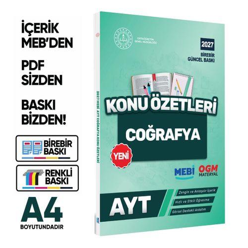 2027 YKS-AYT MEBİ-OGM Coğrafya Pratik Konu Özet Kitabı RENKLİ A4 Boyut Görsel Destekli BASKI ÜCRETİ