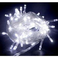 10m 100 Led Boncuk Lamba Beyaz Işık Şeffaf Kablo