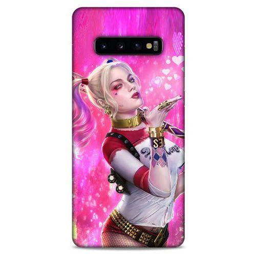 Samsung Galaxy S10 Plus Uyumlu Kılıf Harley Quinn (4) Koruma Kılıfı Fuşya