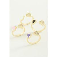 Kalp Taşlı Mineli Eklem Yüzük