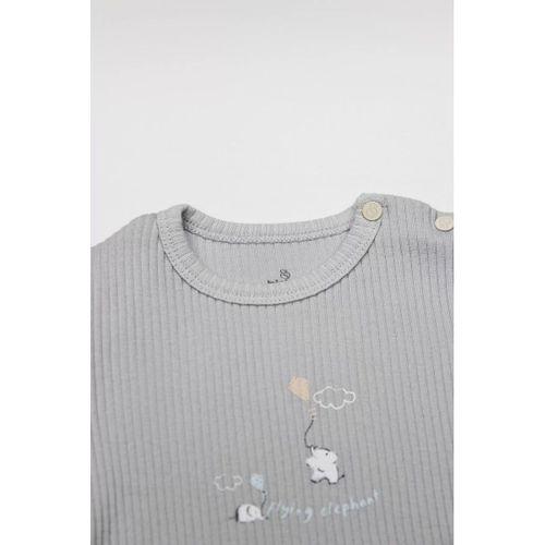 Bistyle Flying Elephant Yarım Kol 2'li Body 17116 Ekru Gri