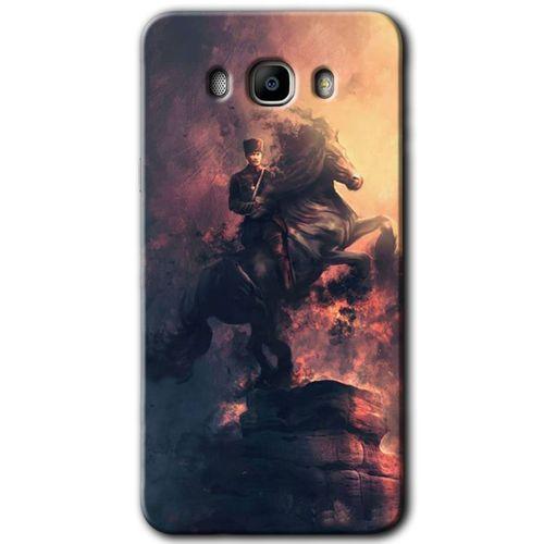 Potkal Hediye Fabrikası Samsung Galaxy J7 2016 HD Baskılı Kılıf + 9D Tam Ekran Koruyucu - Atatürk Portre