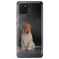 Huawei Y5P Kılıf Köpek Kıyafetleri (29) Arka Koruma Kılıfı Fransız Mastifi Kazak