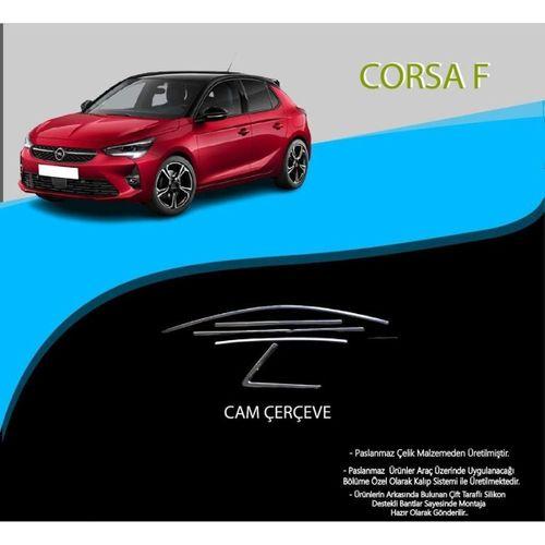 Opel Corsa Uyumlu F Krom Cam Çerçevesi 10 Parça Corsa F (2019+)