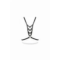 Siyah Kadın Kemer Zımba Detaylı Vücut Aksesuarı - Brf192