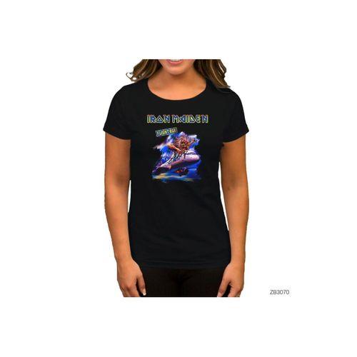 Iron Maiden Flight 666 Siyah Kadın Tişört