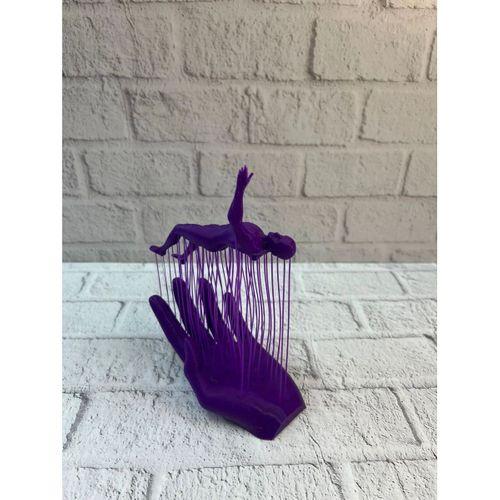 El İnsan Figürü Mor Modern Sanatsal Biblo Soyut Tasarım Salon Ve Ofis Dekoru