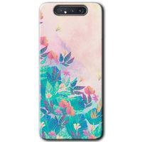 Potkal Hediye Fabrikası Samsung Galaxy A80 Kılıf HD Desen Baskılı Arka Kapak - Çizim Yapraklar