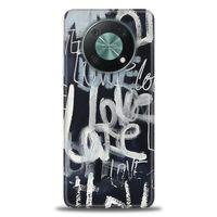 Huawei Nova Y90 Kılıf HD Baskılı Kılıf - Gri Love + Tam Ekran Koruyucu