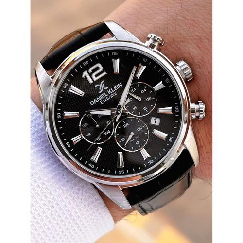 Daniel Klein Deri Kordon İç Kadran Fonksiyonları Aktif 3 Atm Suya Dayanıklı Erkek Kol Saati E14063-1