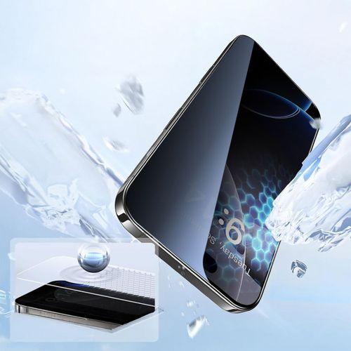 Apple iPhone 14 Zore 2.5D Oliv Privacy Temperli Cam Ekran Koruyucu + Kolay Uygulama Aparatı