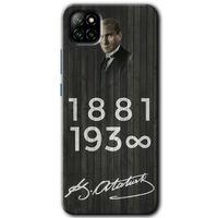 Casper Via E30 Kılıf HD Desen Baskılı Arka Kapak - Atatürk Ahşap İmza