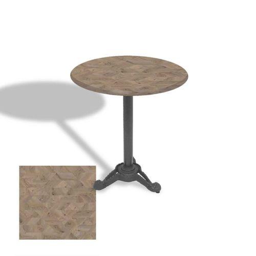 Dockers Çipa Döküm Ayak Yuvarlak Masa Çap 70cm - (Werzalit, Wermodin ve Allzalit Tabla) - Edgy Wood