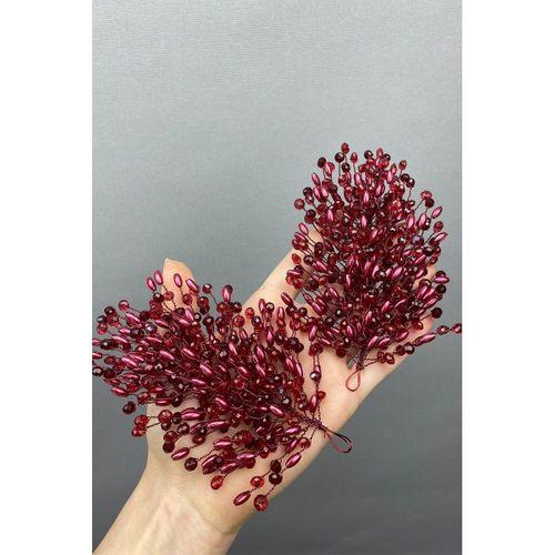 Bordo Mila Gelin Saç Aksesuarı