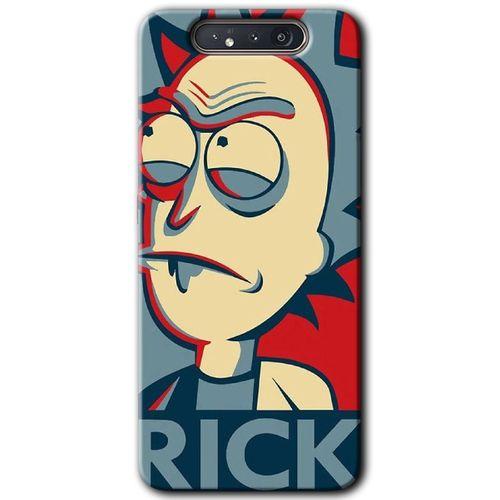 Galaxy A80 Kılıf HD Desen Baskılı Arka Kapak - Rick News + Kırılmaz Cam